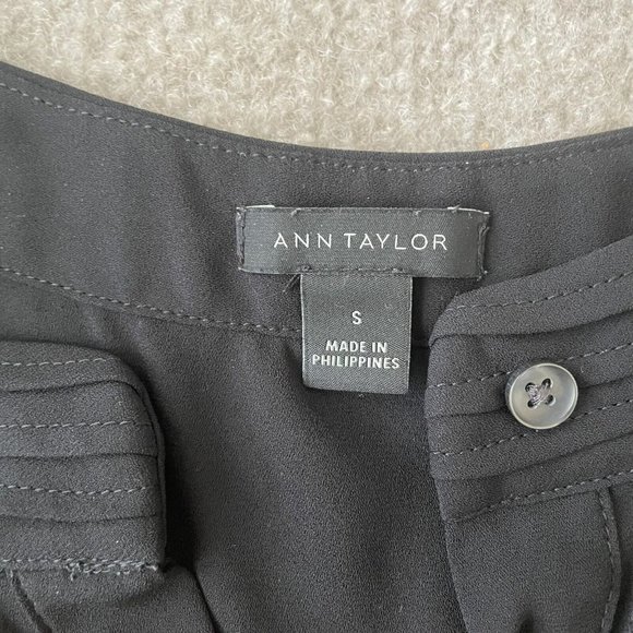 Ann Taylor Shirt Womens Small Black Sleeveless Blouse Thin Lightweight Top - Picture 3 of 7